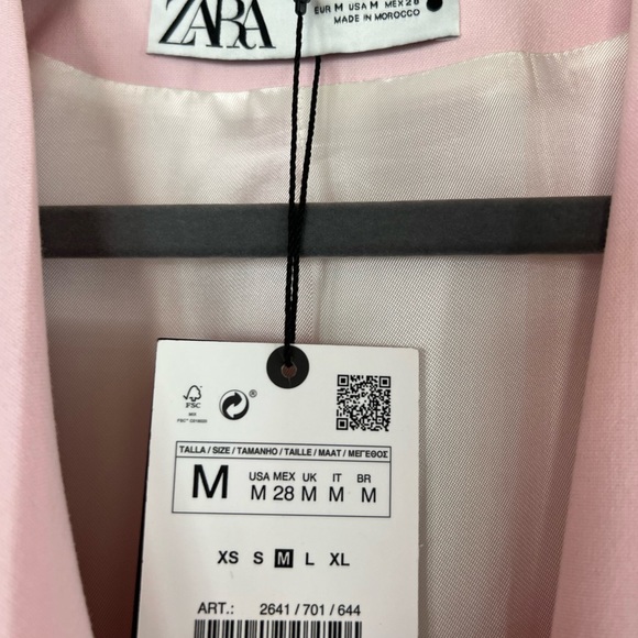 Zara Light Pink Draped Blazer Mini Dress - Picture 7 of 7